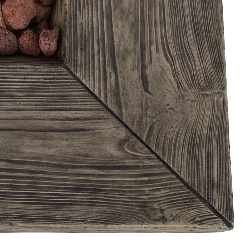 Fire & Flare 50,000 BTU Firepit Table, Lava Rocks, & Cover Set