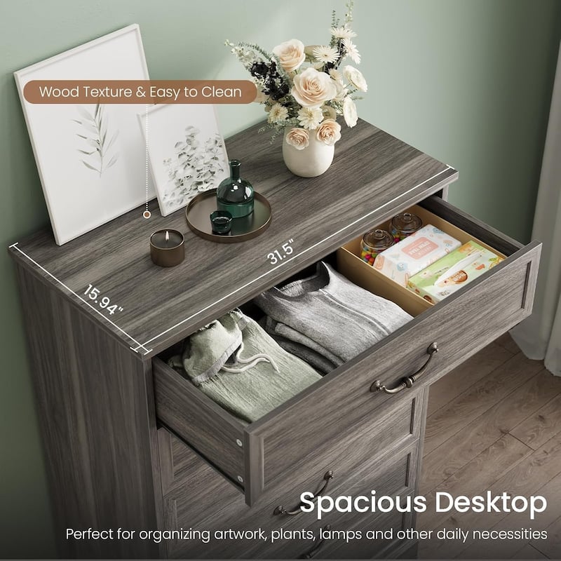 Farmhouse Drawers Dresser for Bedroom Storage Dressers Organizer