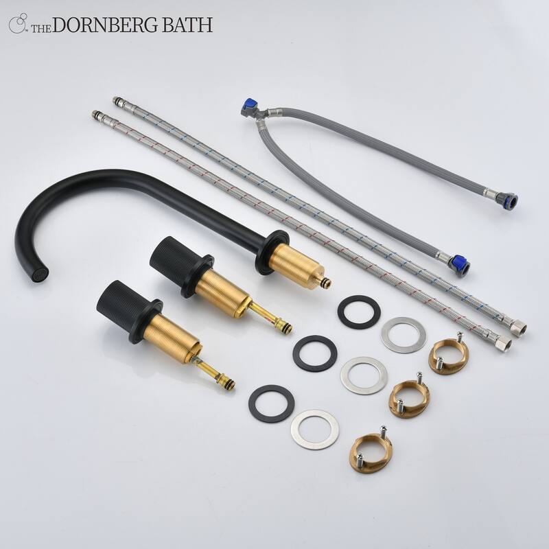 DORNBERG Modern Round Handles Widespread Bathroom Faucet