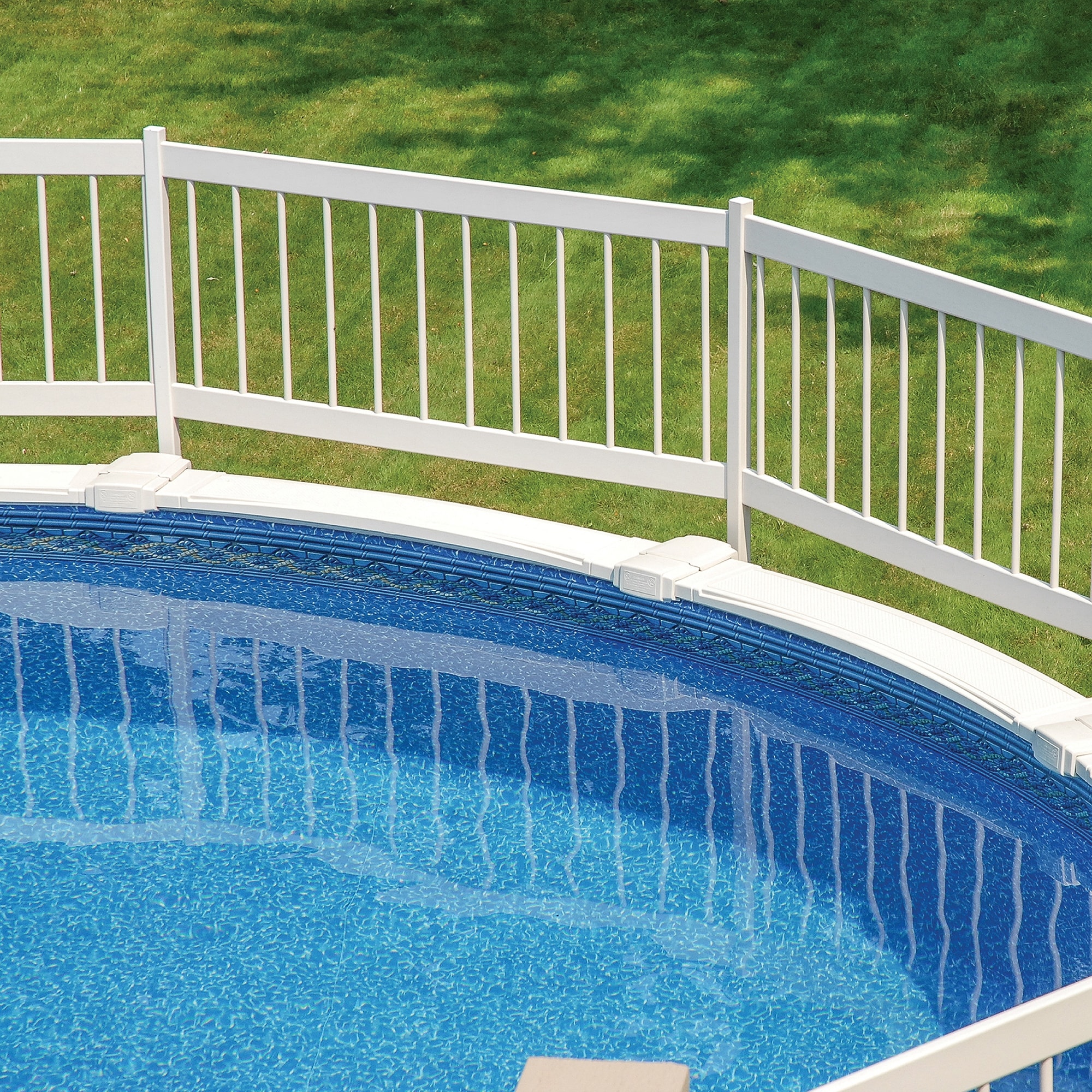 Blue Wave Above Ground Pool Fence Kit (8 Section) - White
