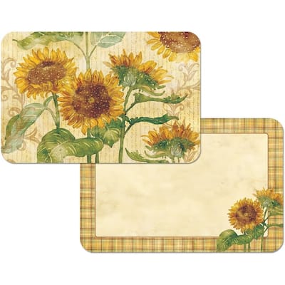 Reflections of the Sun Vinyl Reversible Placemats Set of Four