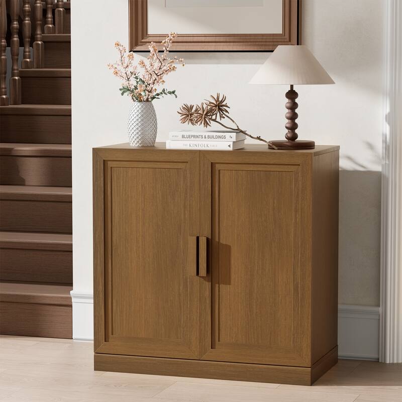 Classic Storage Cabinet with Adjustable Shelves - Brown