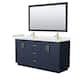Option Dark Blue, Gold Trim, Carrara Cultured Marble Top