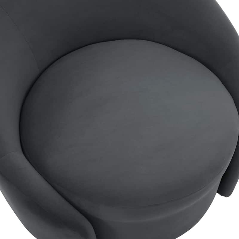 Boucle Barrel Chair Upholstered 360°Swivel Armchair Set of 2