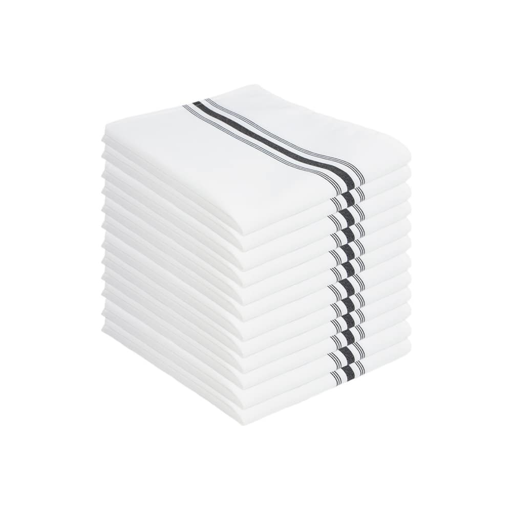 Arkwright Home 18x22 Inch Striped Bistro Napkins - Pack of 12