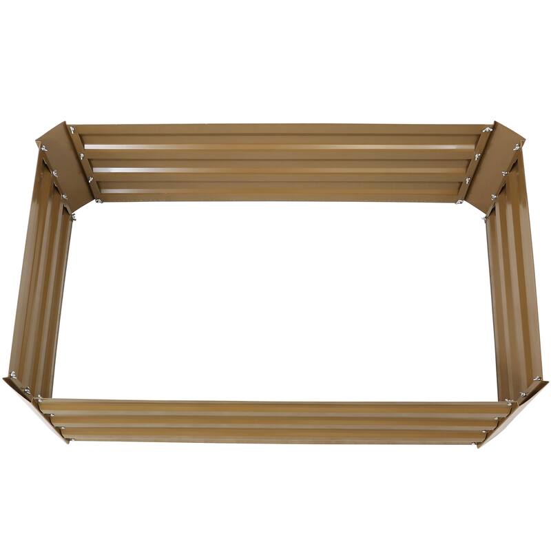 Sunnydaze Galvanized Steel Raised Garden Bed - 4' x 3' - 47.5" x 35.5" x 11.75"