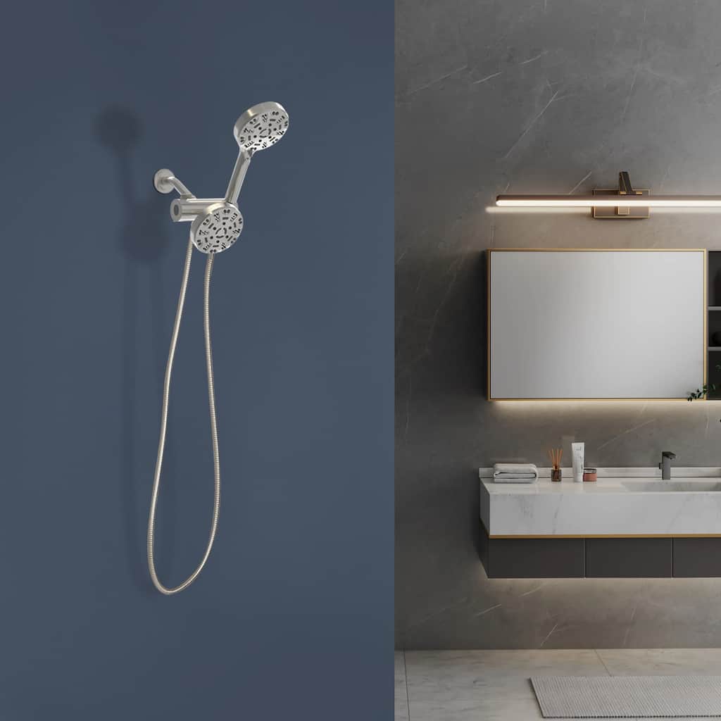 Topcraft Wall Mount Multi-Functional Dual Head Showerhead