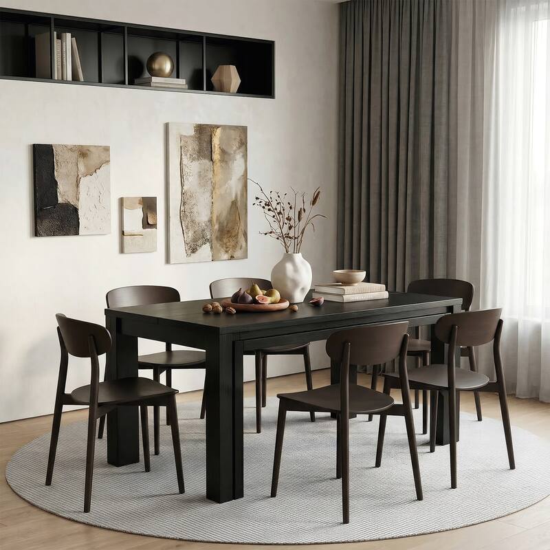 Dining Table for 6 People, Rectangular Kitchen Table