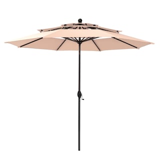 MAISON ARTS 10ft 3 Tiers Vented Patio Outdoor Umbrella with Auto-tilt and Crank Lift