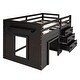 preview thumbnail 33 of 58, Twin Size Loft Bed With Cabinet and Shelf,Solid Construction