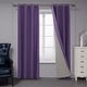 preview thumbnail 23 of 95, Deconovo Faux Linen Total Blackout with Coating Curtains (2 Panel) 52W x 108L - Purple Grape
