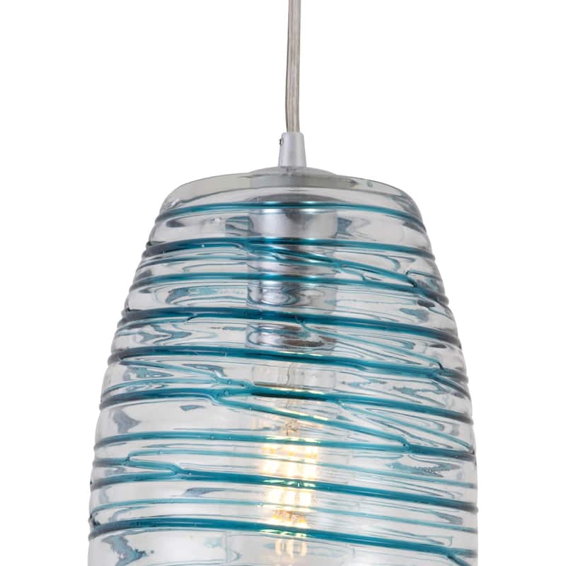 Maxax 1 - Light Clear/Chrome/Blue Single Pendant
