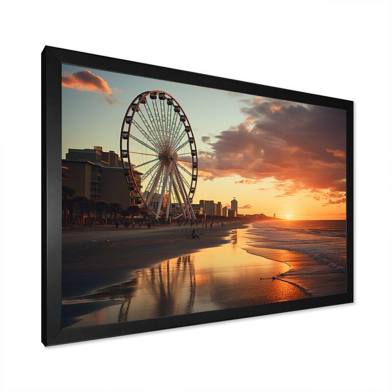 Designart "Myrtle Beach South I" Nautical & Beach Framed Wall Decor