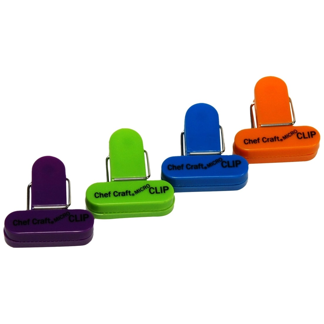 Chef Craft 4 Piece Plastic Micro Bag Clip Set