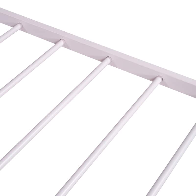 Metal House Platform Bed for Kids with Drawers, Twin Size