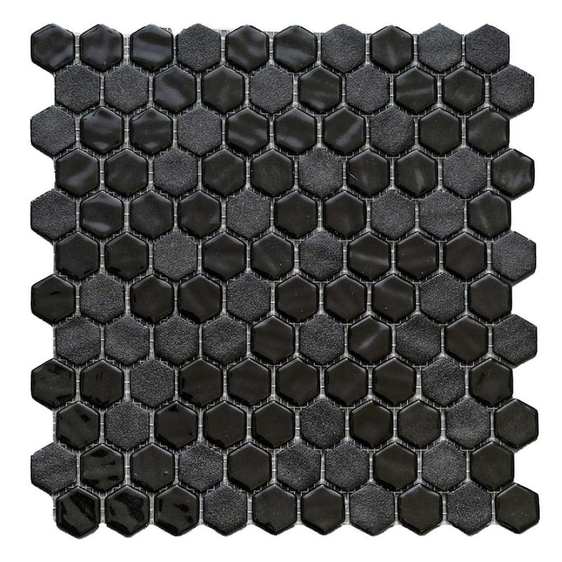 Eterna Hex 1x1 Glass Hexagon Mosaic Tile - Floor, Wall & Backsplash