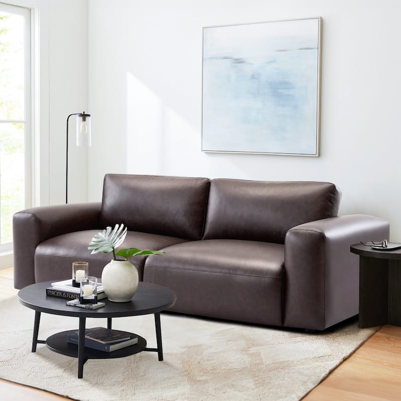 Oversized 3-Seater Sofa-Extra Deep Seats Wide Arms for Living Room, Apartment