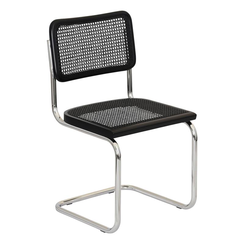 Breuer Chair Company Marcel Breuer Cesca Cane Cantilever Side Chair w/ Chrome Steel Frame (Various Wood & Cane Colors)