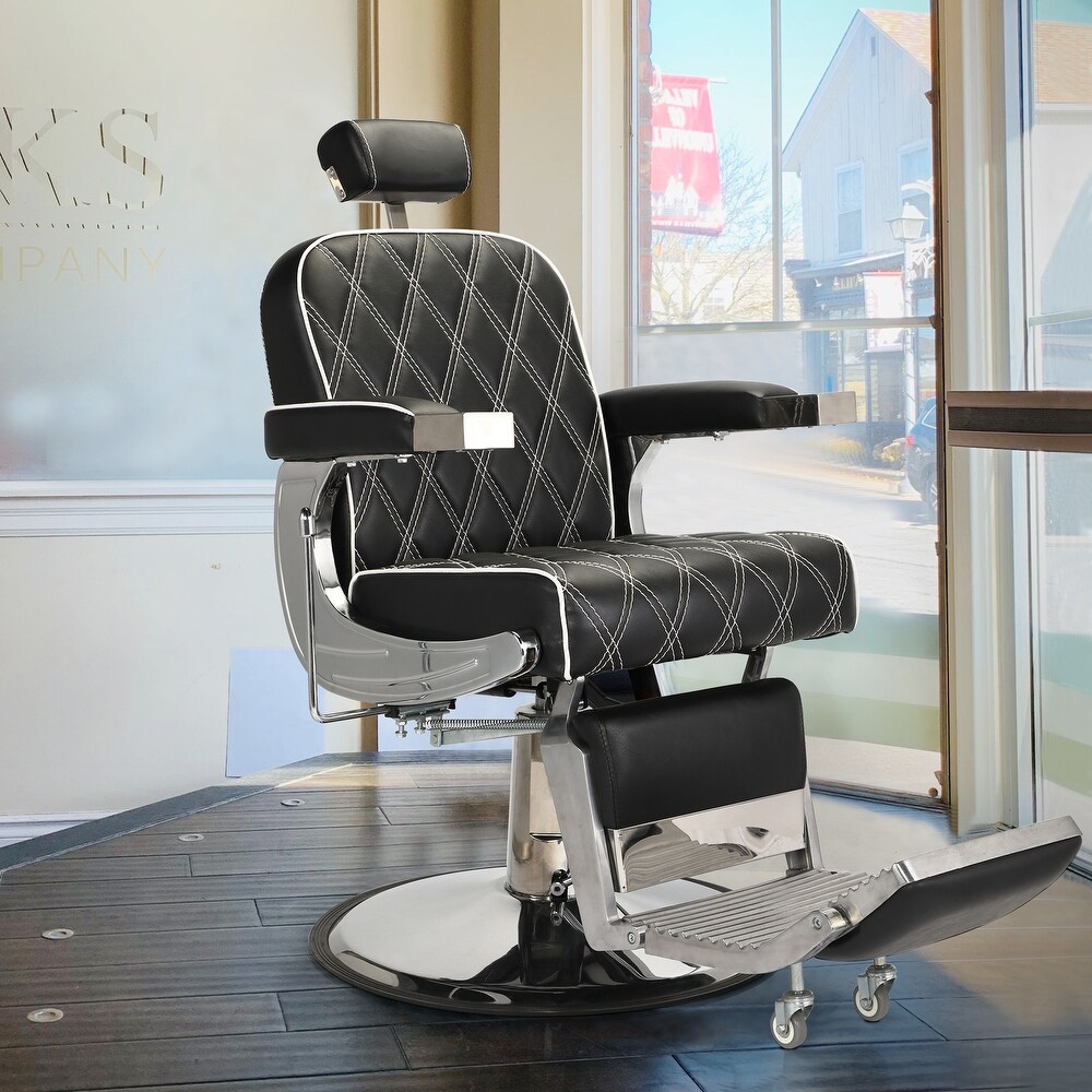 Image of Salon chair with shag headrest