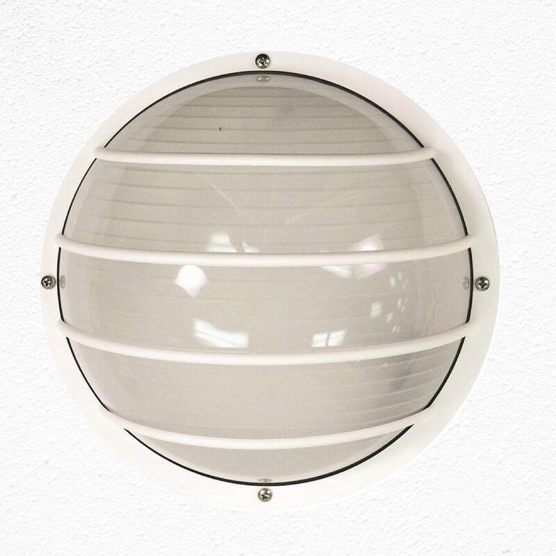 Volume Lighting 1-Light White Outdoor Surface Mount