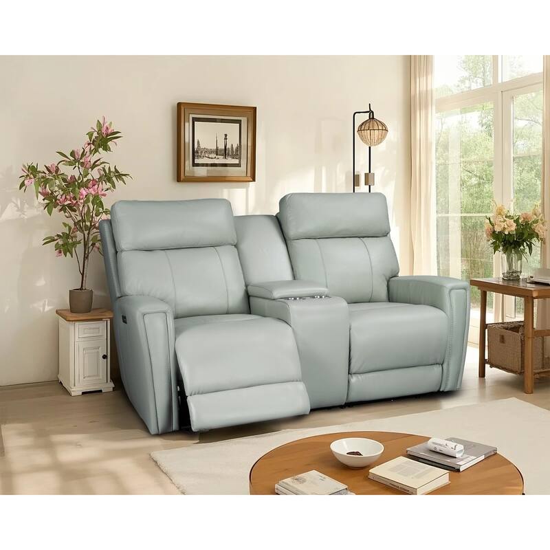 71.5'' Leather Zero Gravity Power Recliner Loveseat Sofa with Power Headrest, USB&USB-C Port