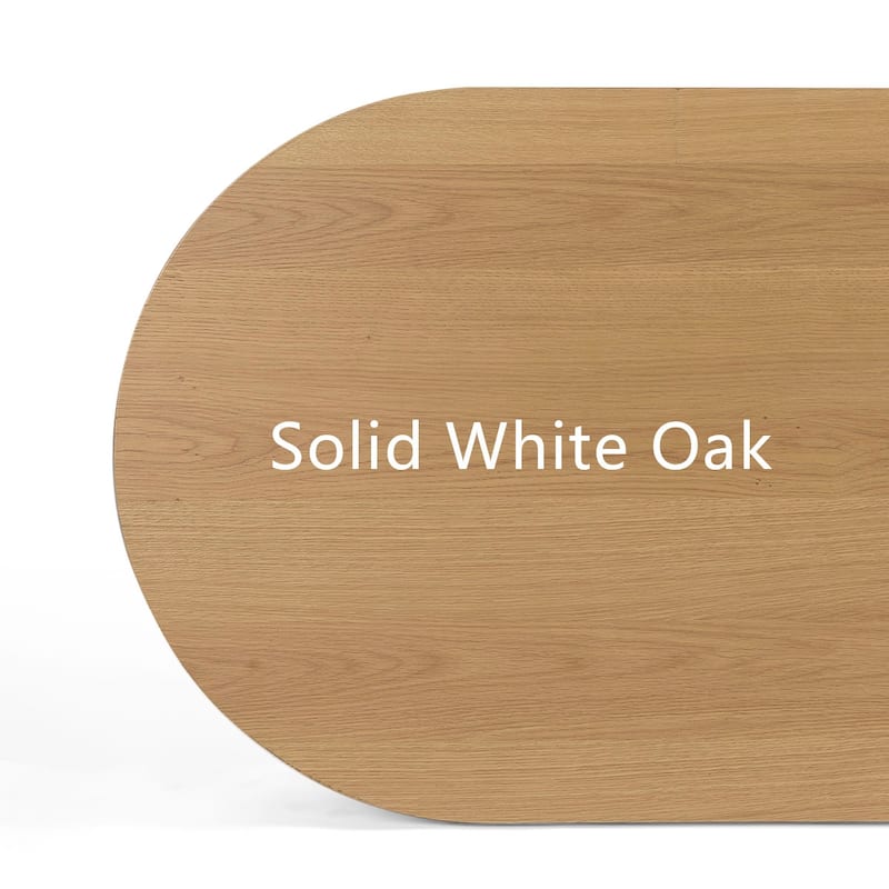48" Oval Solid Oak Rattan Coffee Table