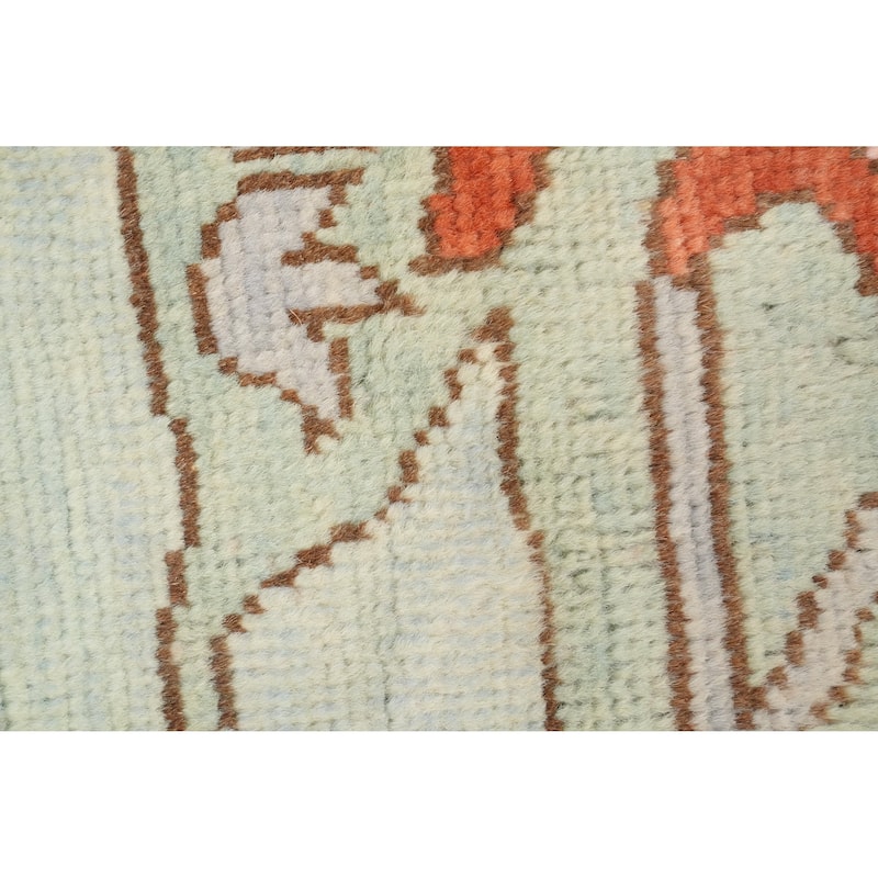 Hand Knotted Oriental 100% Wool Carpet Modern Geometric Green Gabbeh Area Rug - 11' 11'' X 8' 10''