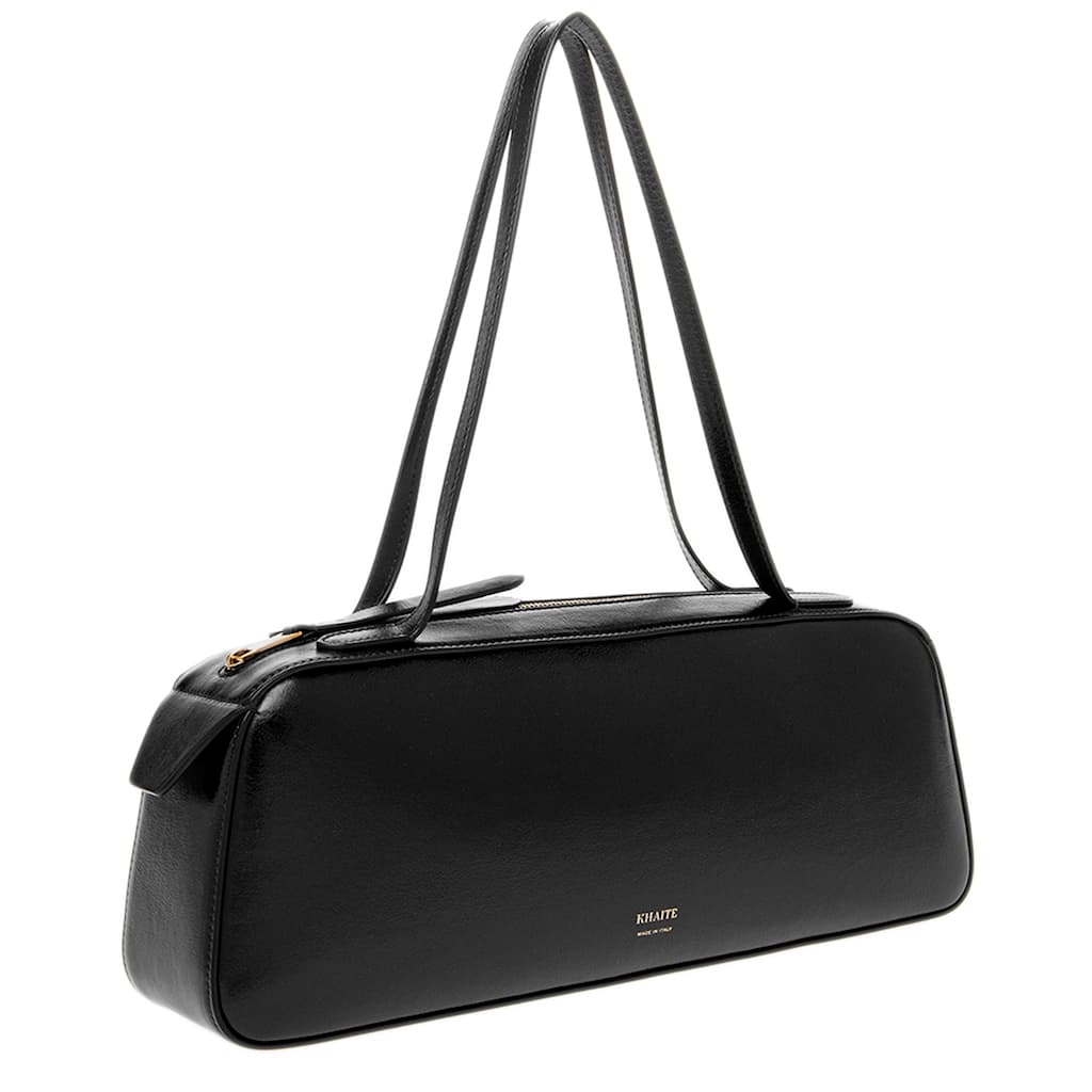 Khaite Simona Shoulder Bag in Crackle Patent Leather