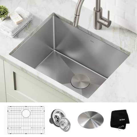 KRAUS Standart PRO Stainless Steel 24" Undermount Laundry Utility Sink