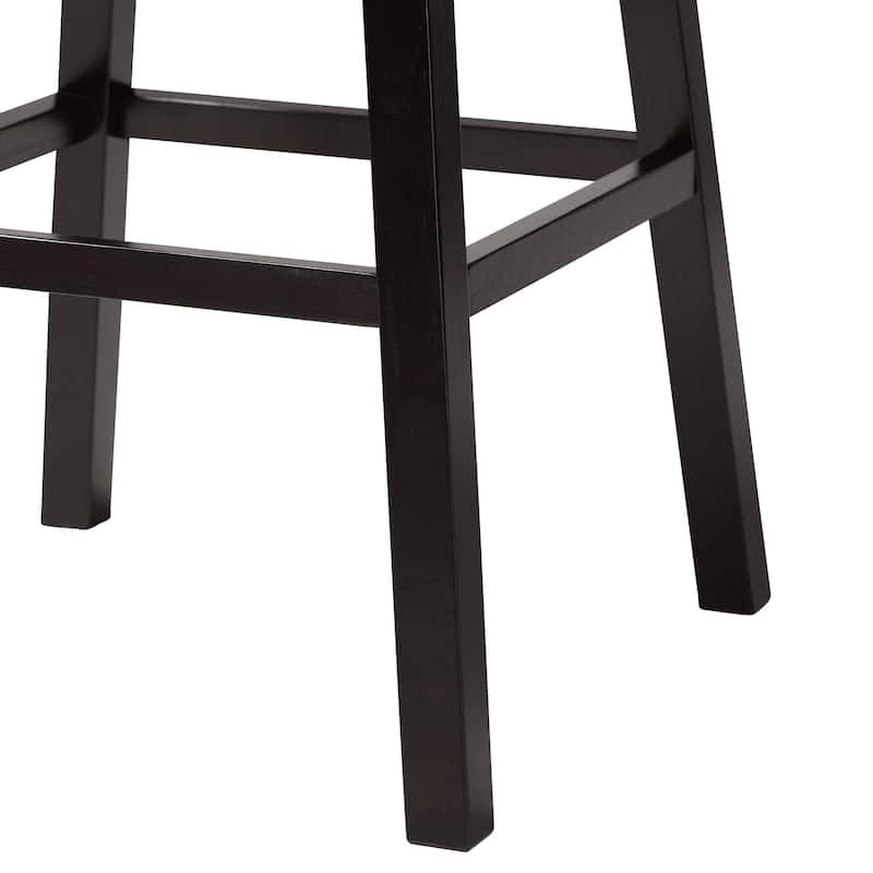 Traditional Faux Leather 30" Bar Stool by Baxton Studio