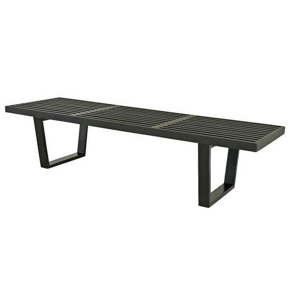 Shop Nelson Style Black Wooden Bench W Two Bracket Legs Overstock 16981724