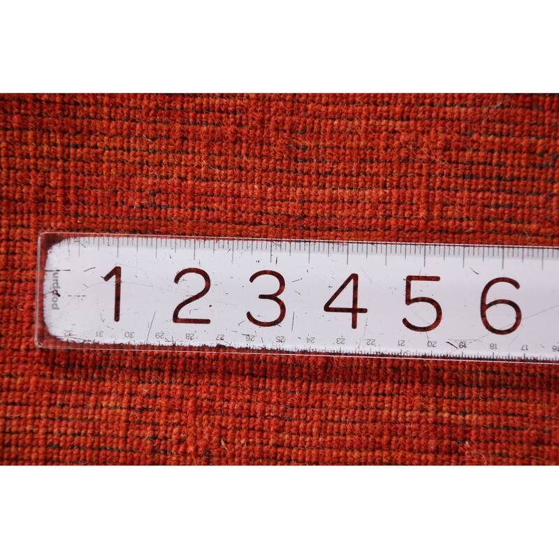 Hand Knotted Oriental 100% Wool Carpet Tribal Animal Pictorial Oranges & Rust Gabbeh Area Rug - 6' 6'' X 4' 6''