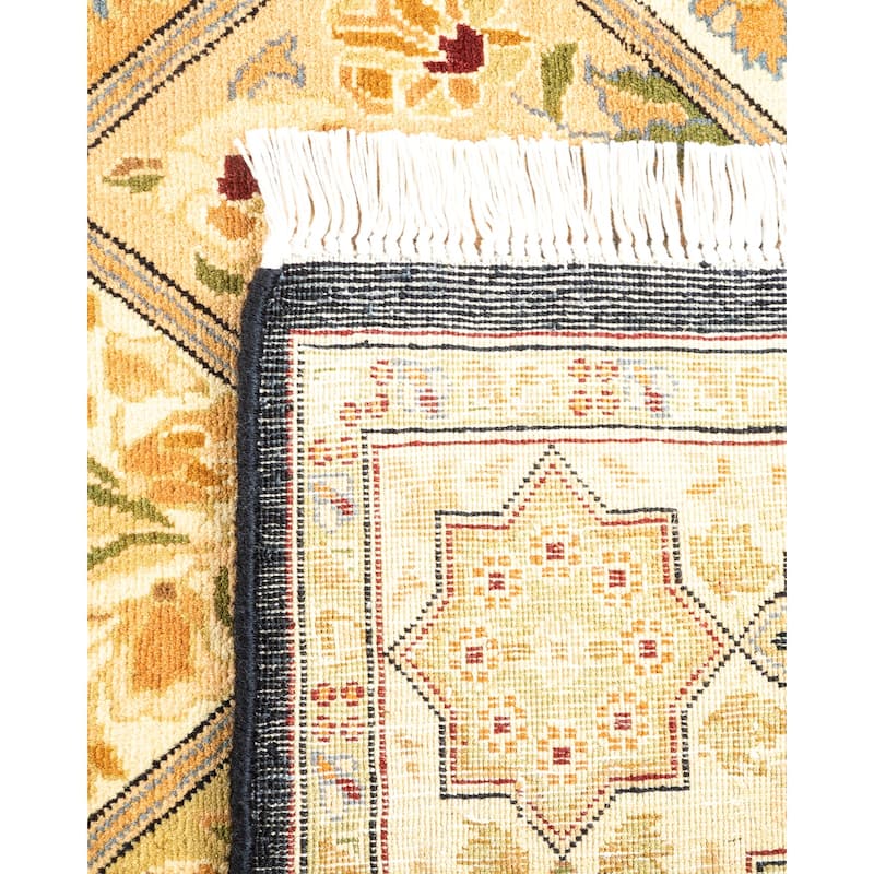 Overton Hand Knotted Wool Vintage Inspired Traditional Mogul Brown Area Rug - 3 x 5