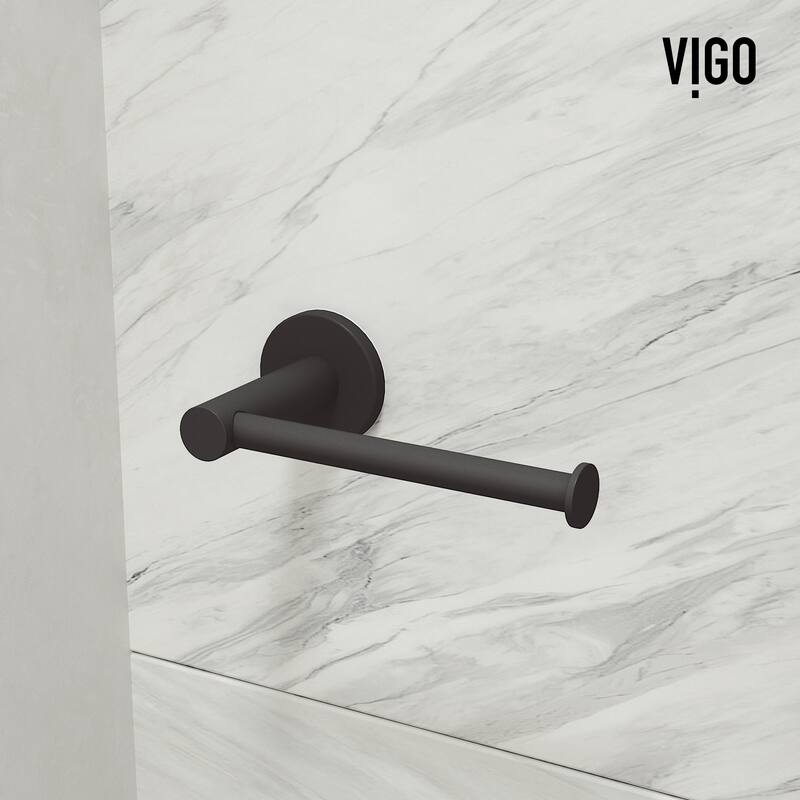 VIGO Cass 3-Piece Bathroom Hardware Accessory Set with 24 in. Towel Bar, Toilet Paper Holder, Hand Towel Holder