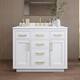 Option White / White Quartz Top / Brushed Gold Hardware