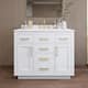 Option White / White Quartz Top / Brushed Gold Hardware