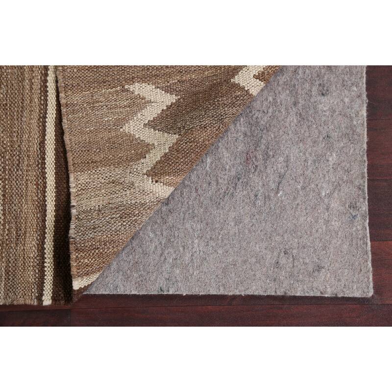Natural Dye Tribal Kilim Area Rug Flat-woven Contemporary Wool Carpet - 5'0" x 6'9"