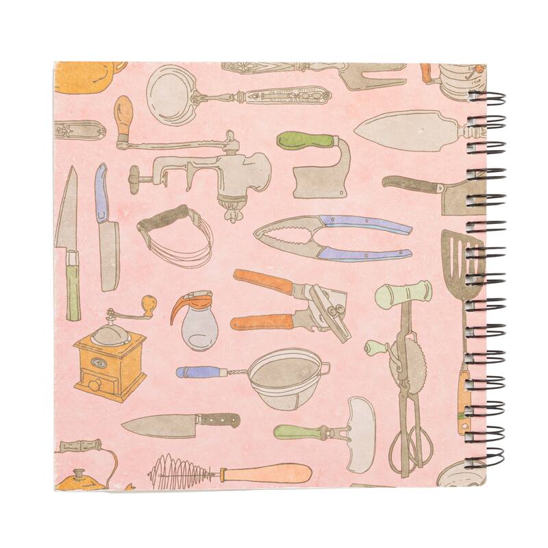 Spiral Bound Paper Recipe Journal with Patterns