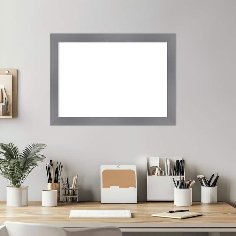 Amanti Art Edwin Grey Framed Dry Erase Magnetic Board