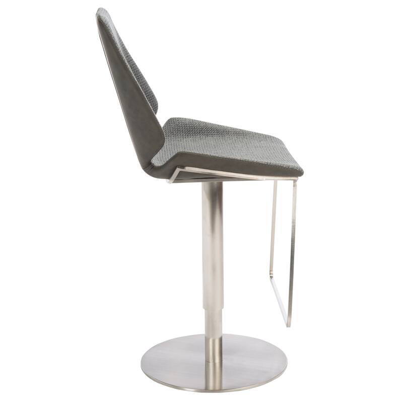 SAFAVIEH Linza Gas Lift Adjustable Bar Stool - 19" W x 22" L x 35-45" H - 19Wx22Dx35H
