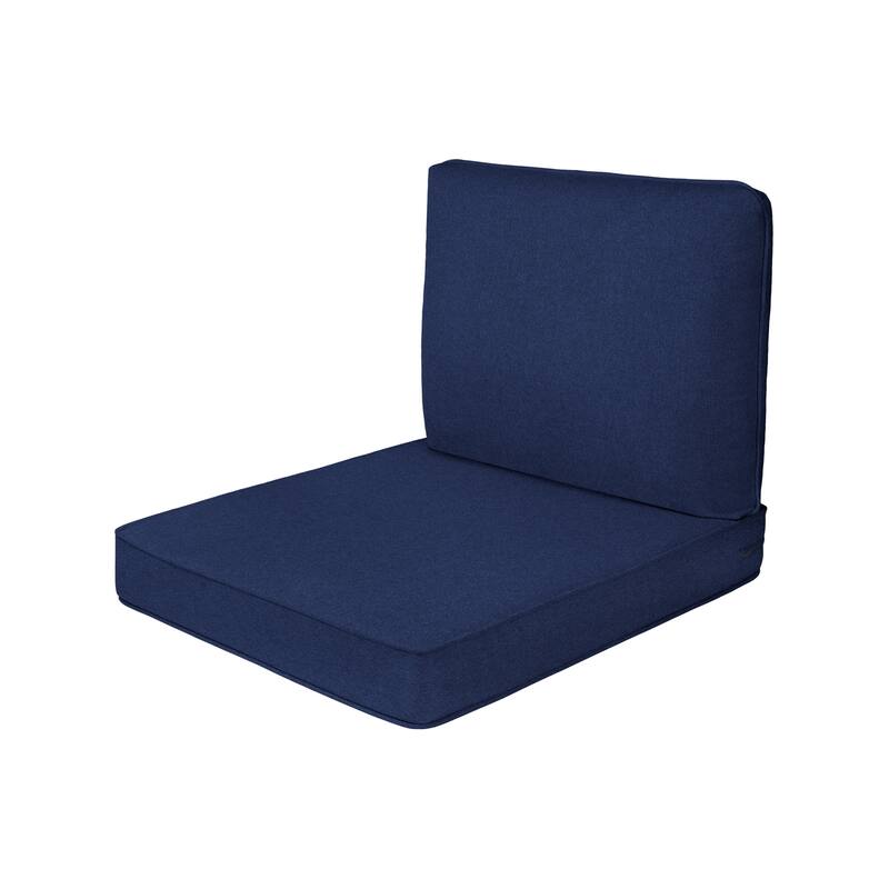 Haven Way Universal Outdoor Deep Seat Lounge Chair Cushion Set - 26x30 - Navy