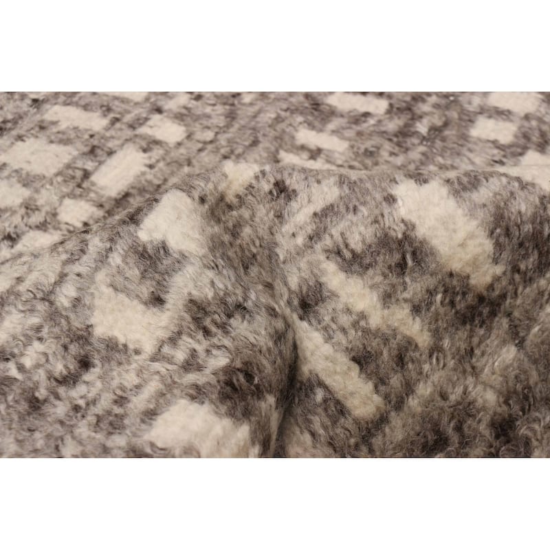 ECARPETGALLERY Hand-knotted Tangier Taupe Wool Rug - 8'0 x 10'0