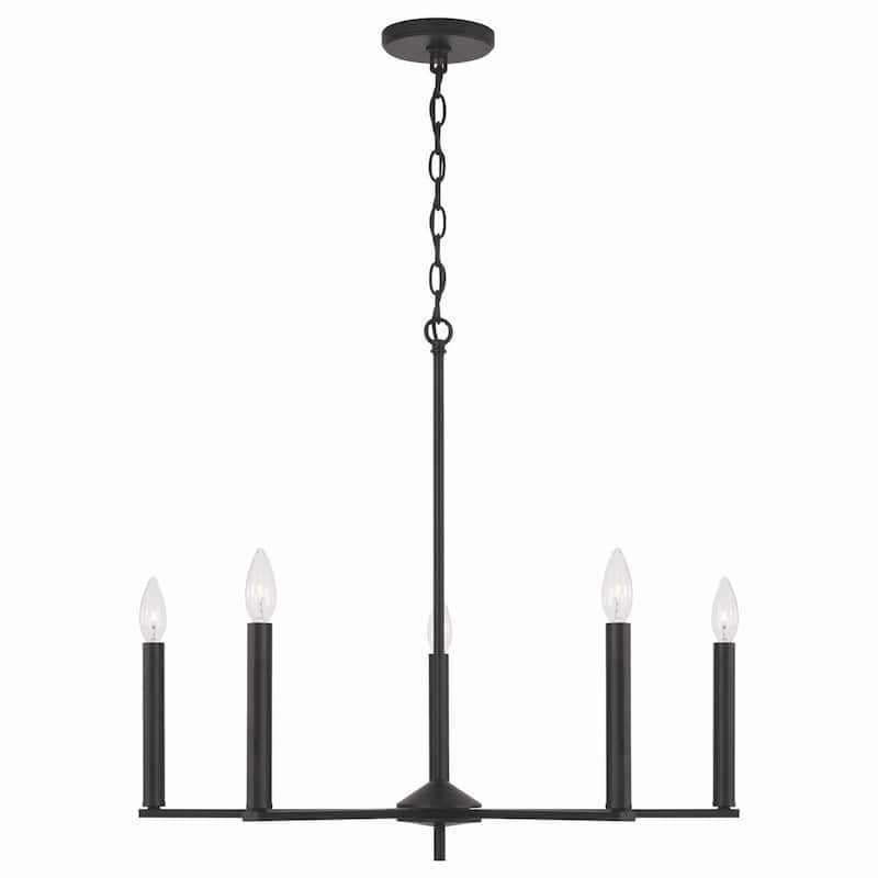 Portman 5-light Hanging Chandelier - Matte Black