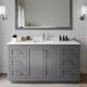 Option Dark Gray / White Quartz Top / Brushed Nickel