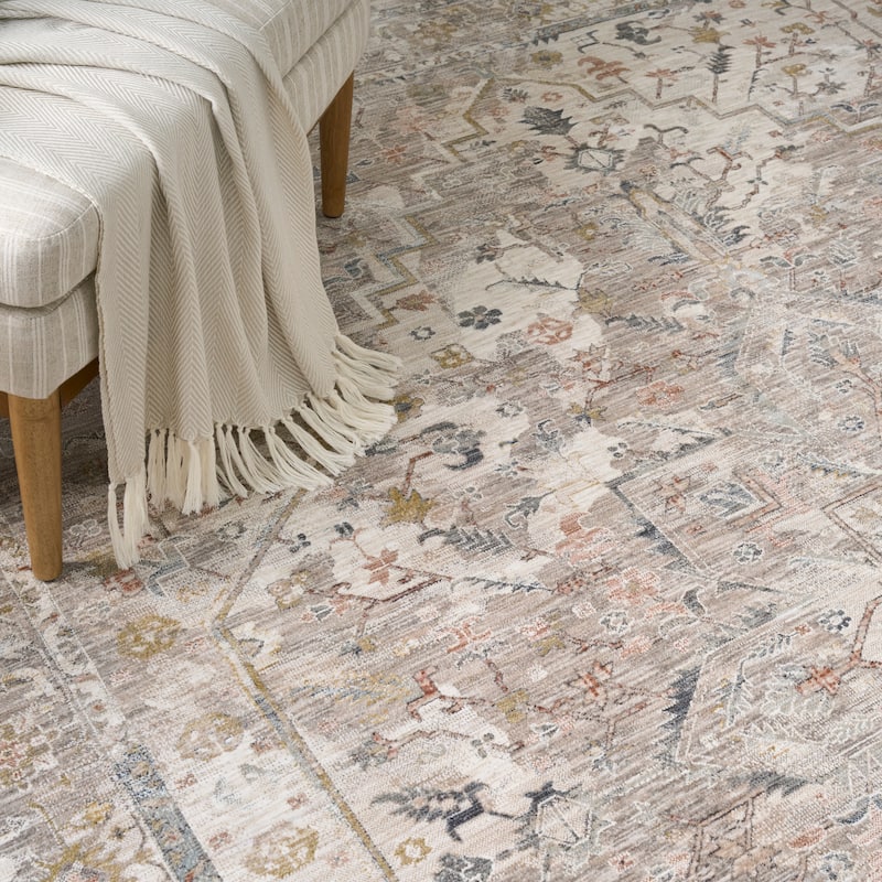 Nourison Antique Fusion Indoor only Grey Persian Area Rug
