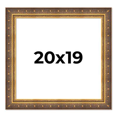 20x19 Frame Vintage Gold Solid Wood Picture Frame | 2.5 Inch Moulding