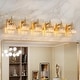 preview thumbnail 18 of 197, 2/3/4-Light Modern Bathroom Crystal Vanity Light Wall Sconces 43.3 - Gold