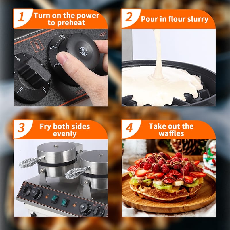 Electric Nonstick Commercial Waffle Cone Maker