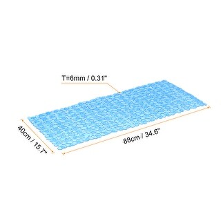Bath Tub Shower Mat 34.6" x 15.7" Non-Slip Mat for Bathroom Bathtub
