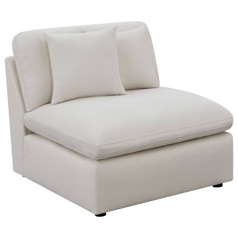 Greeley Ivory Upholstered Armless Chair